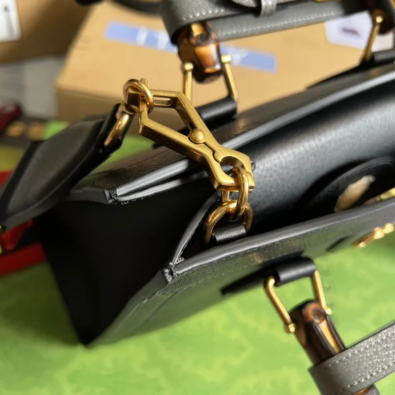 Gucci 702721 Diana Malá Taška Tote Černá kůže