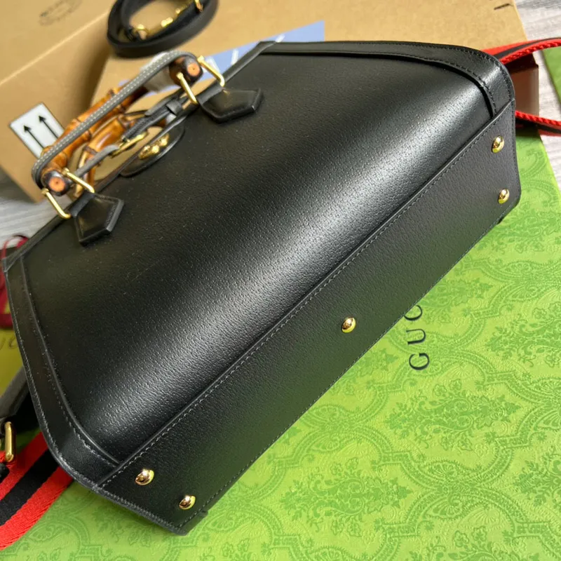 Gucci 702721 Diana Malá Taška Tote Černá kůže