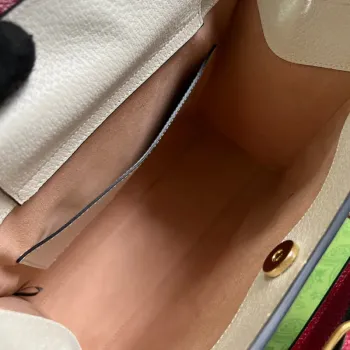 Gucci 702721 Diana Malá Taška přes Rameno Bílá kůže