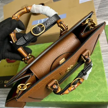 Gucci 702721 Diana Malá Taška přes Rameno Hnědá Kůže