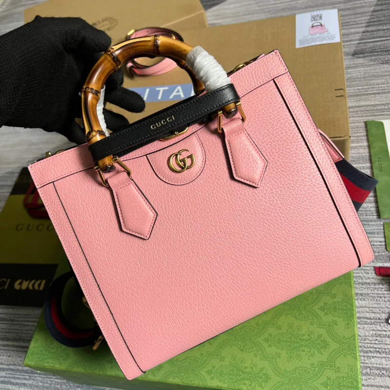 Gucci 702721 Diana Malá Taška přes Rameno Růžová