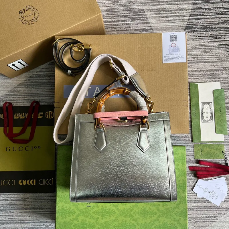 Gucci 702721 Diana Malá Taška Stříbrná
