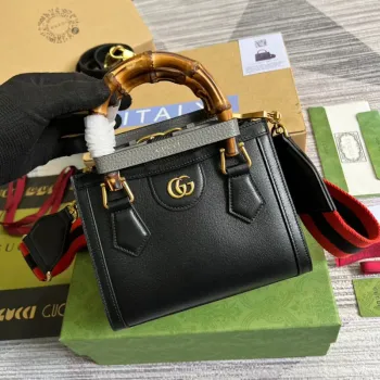 Gucci 702732 Gucci Diana Mini Tote Bag černá kůže