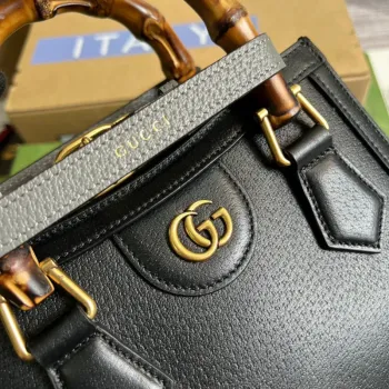 Gucci 702732 Gucci Diana Mini Tote Bag černá kůže