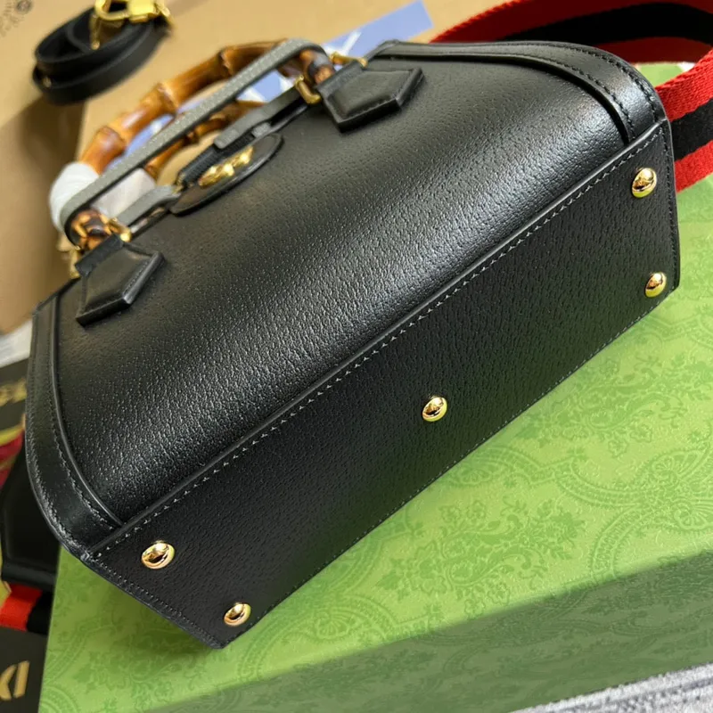 Gucci 702732 Gucci Diana Mini Tote Bag černá kůže