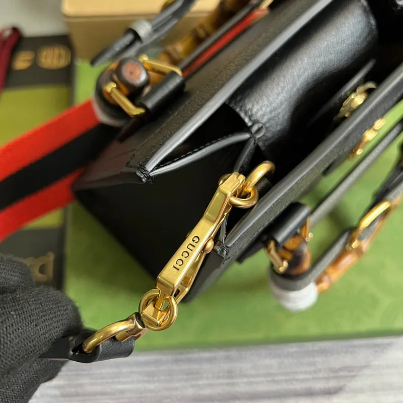 Gucci 702732 Gucci Diana Mini Tote Bag černá kůže