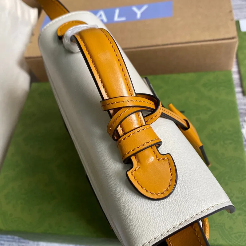 Gucci 658487 Mini Taška s Zámkem Béžová