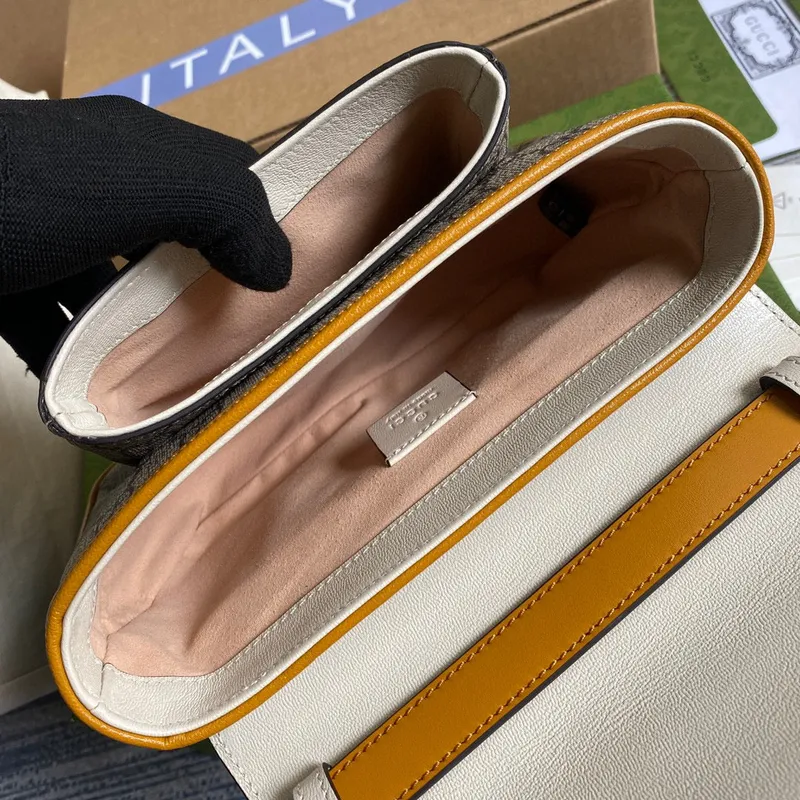 Gucci 658487 Mini Taška s Zámkem Béžová