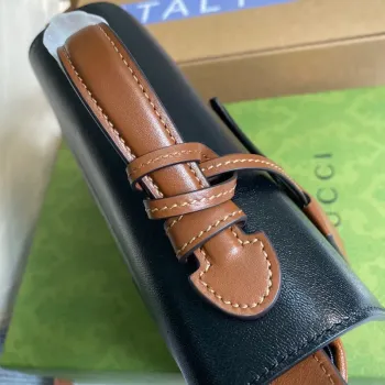 Gucci 658487 Mini Taška s Zámkem Černá