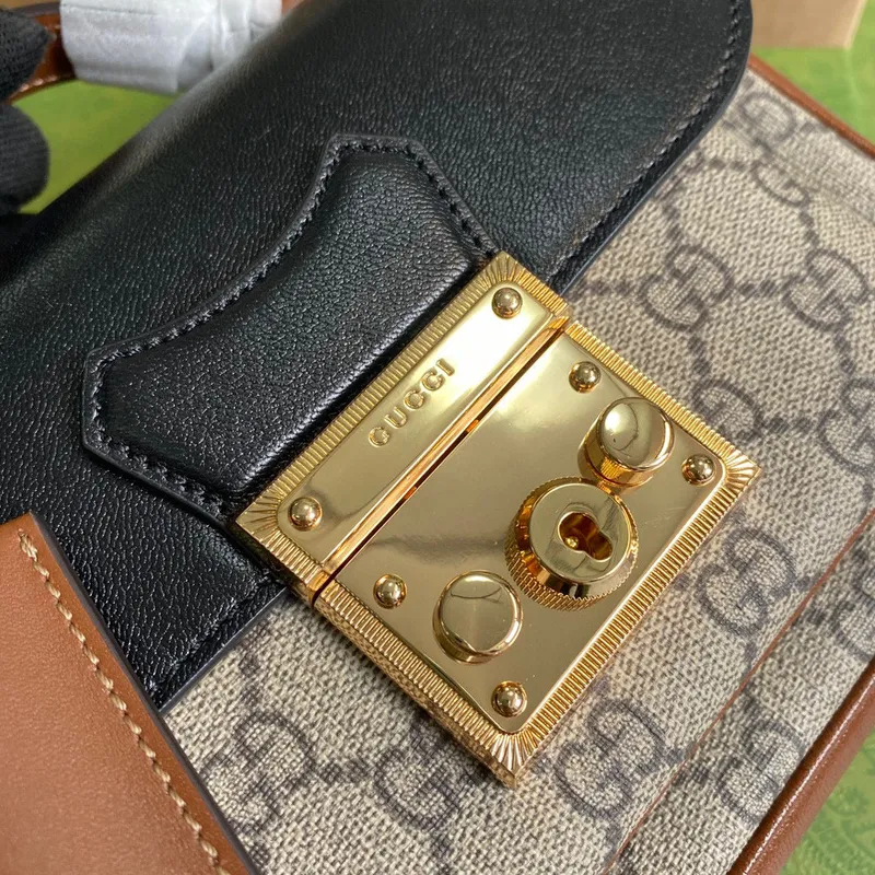 Gucci 658487 Mini Taška s Zámkem Černá
