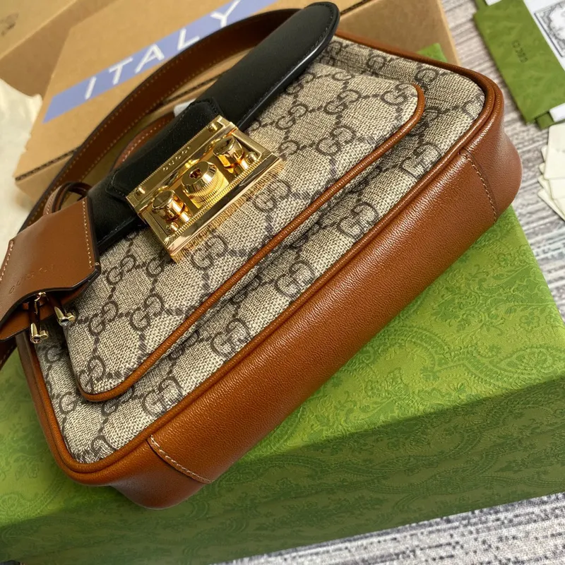 Gucci 658487 Mini Taška s Zámkem Černá