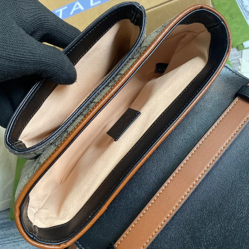 Gucci 658487 Mini Taška s Zámkem Černá