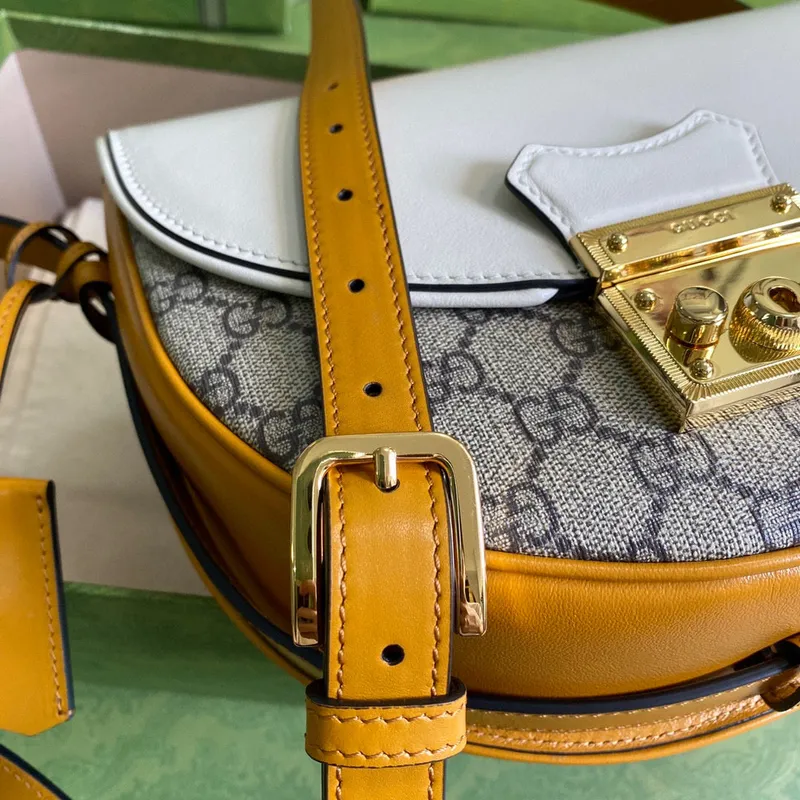 Gucci 644524 Padlock malá ramenní taška béžová