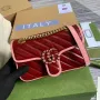 Gucci 446744 GG Marmont Mini Matelassé Kabelka přes rameno Tmavě červená