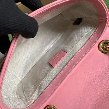 Gucci 446744 GG Marmont Mini Matelassé Kabelka přes rameno Tmavě červená