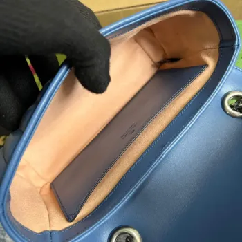 Gucci 446744 GG Marmont Matelassé Mini Taška Modrá