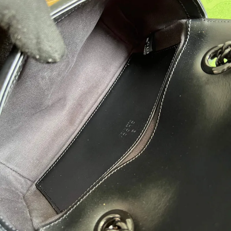 Gucci 446744 GG Marmont Matelassé Mini Taška Černá