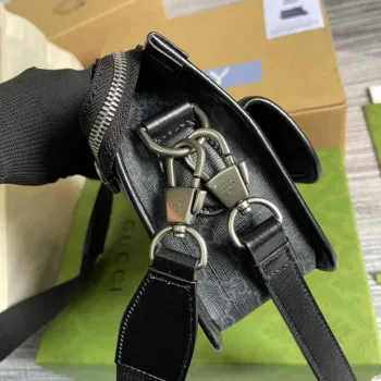 Gucci 674164 Messenger Bag s propleteným G černá