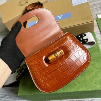 Gucci 686864 Gucci Bamboo 1947 Mini Top Handle Bag Hnědá