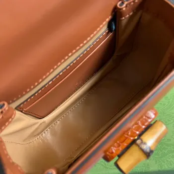 Gucci 686864 Gucci Bamboo 1947 Mini Top Handle Bag Hnědá