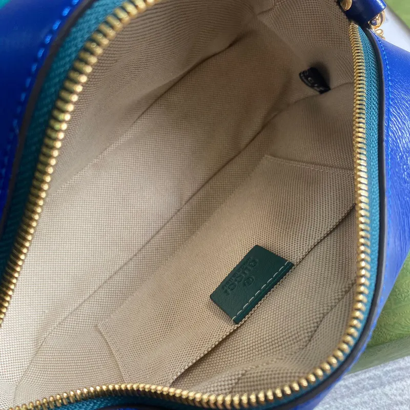 Gucci 447632 GG Marmont Malá Kabelka Přes Rameno Modrá