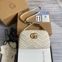 Gucci 447632 GG Marmont Malá Kabelka Přes Rameno Bílá