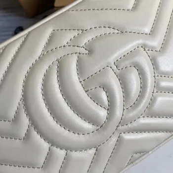 Gucci 447632 GG Marmont Malá Kabelka Přes Rameno Bílá