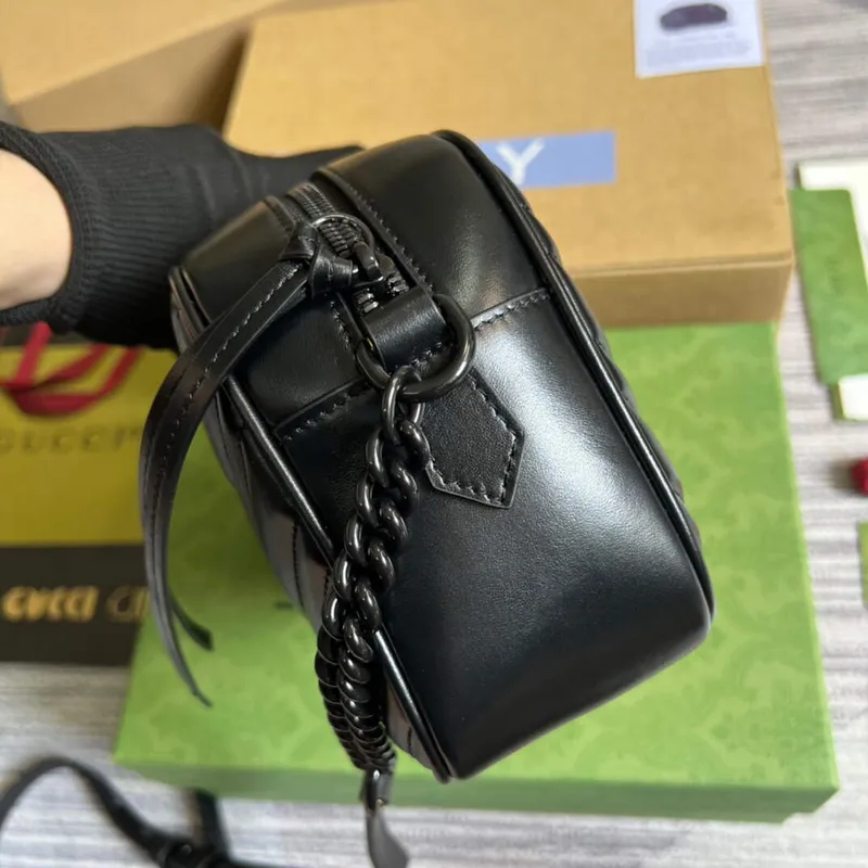 Gucci 447632 GG Marmont Malá Kabela přes Rameno Černá