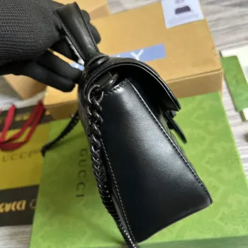 Gucci 702563 GG Marmont Mini Taška s Horním Držadlem Černá