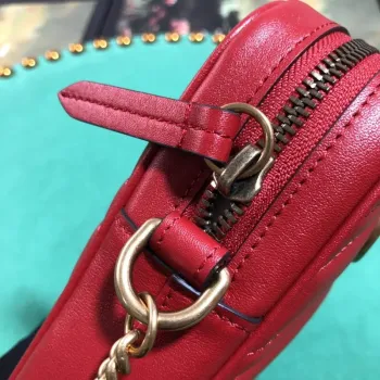 Gucci 598597 GG Marmont mini taška červená