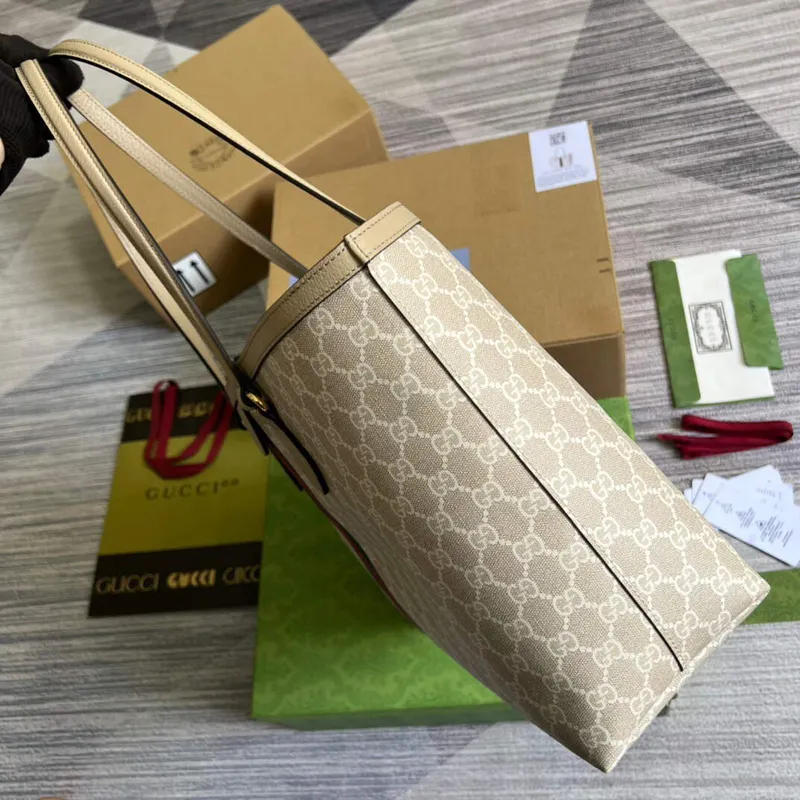 Gucci 631685 Ophidia Střední GG Tote Béžová