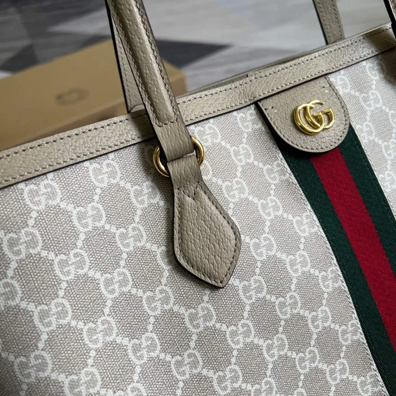 Gucci 631685 Ophidia Střední GG Tote Béžová