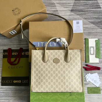 Gucci 659983 GG Malá taška přes rameno Béžová