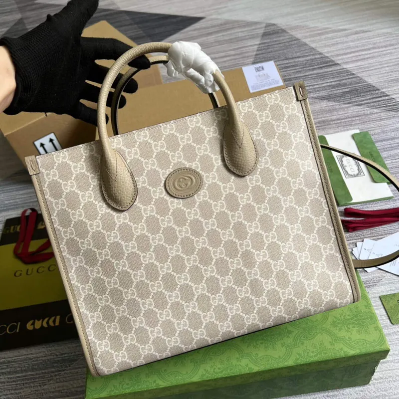 Gucci 659983 GG Malá taška přes rameno Béžová