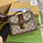 Gucci 696180 Ophidia GG Mini Kabelka přes rameno Hnědá