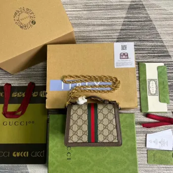 Gucci 696180 Ophidia GG Mini Kabelka přes rameno Hnědá
