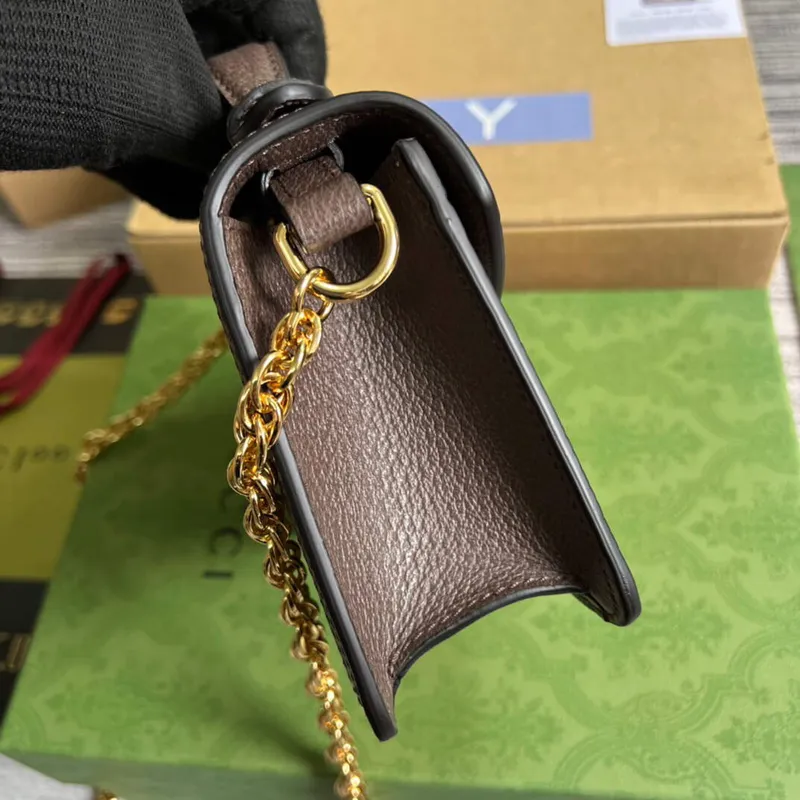 Gucci 696180 Ophidia GG Mini Kabelka přes rameno Hnědá