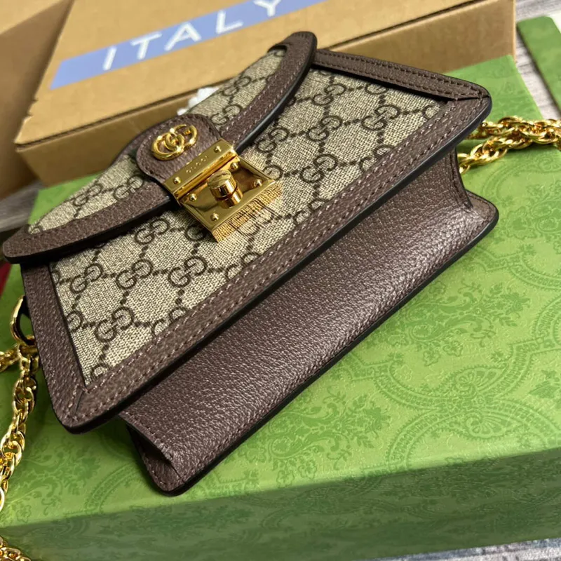 Gucci 696180 Ophidia GG Mini Kabelka přes rameno Hnědá