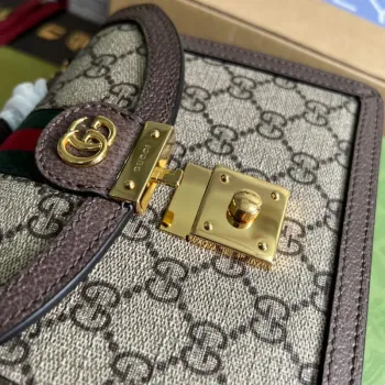 Gucci 696180 Ophidia GG Mini Kabelka přes rameno Hnědá