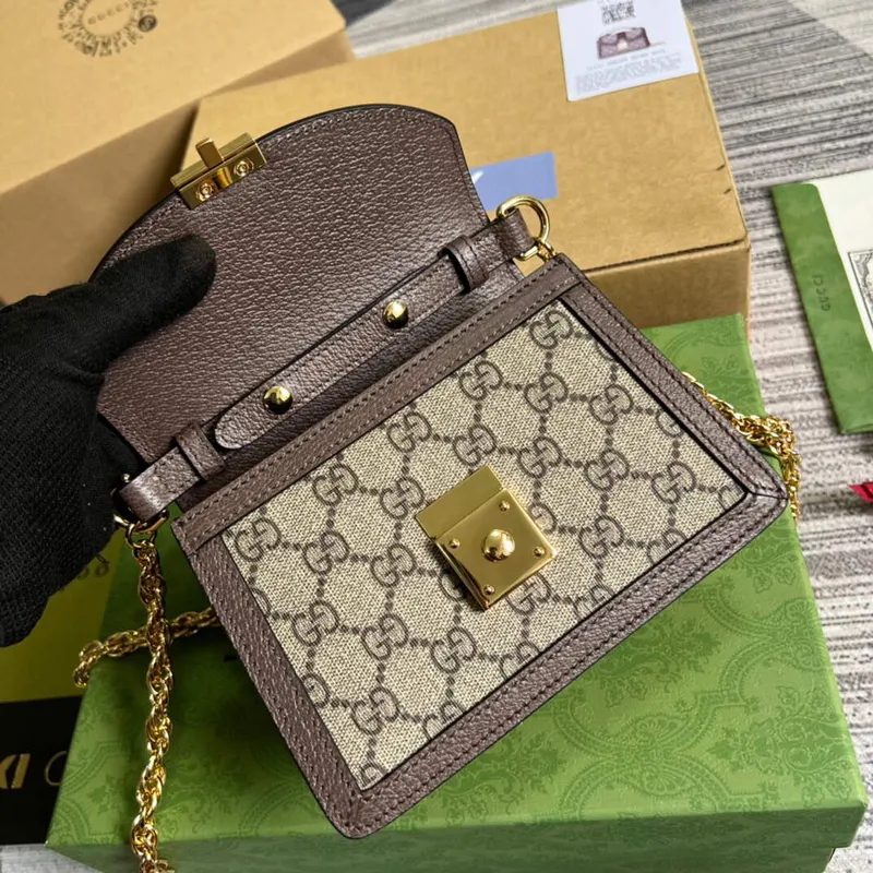 Gucci 696180 Ophidia GG Mini Kabelka přes rameno Hnědá