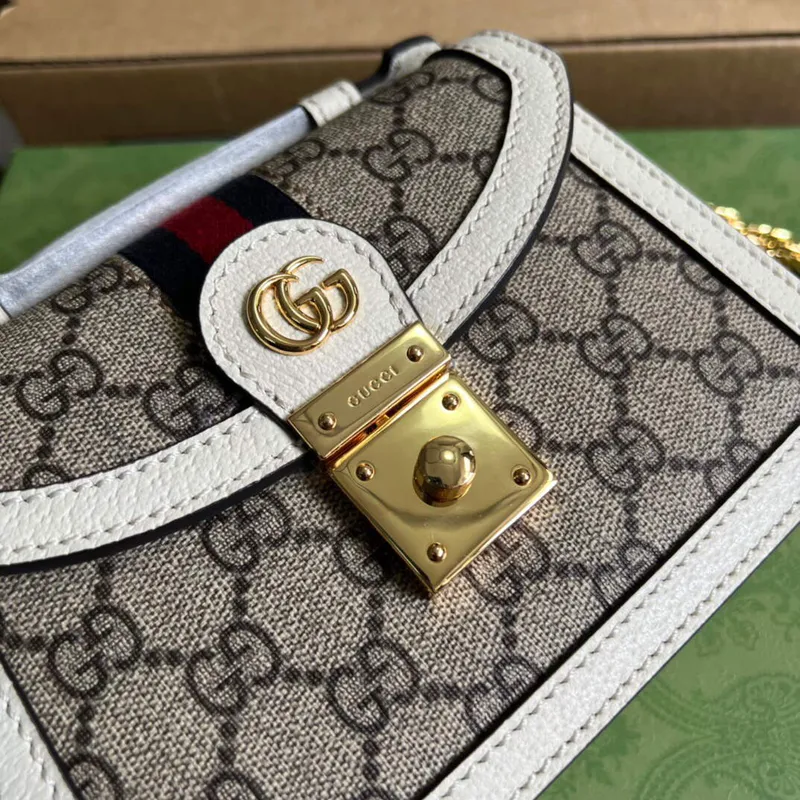 Gucci 696180 Ophidia GG Mini Kabelka přes rameno Bílá