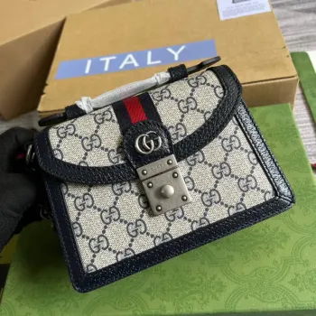 Gucci 696180 Ophidia GG Mini Ramenní Taška Černá