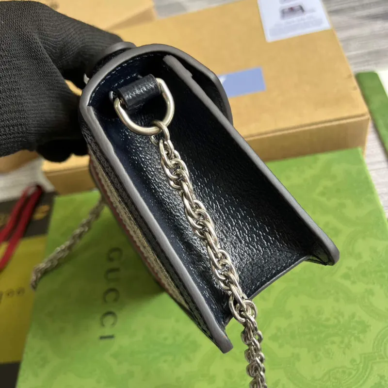 Gucci 696180 Ophidia GG Mini Ramenní Taška Černá