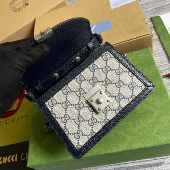 Gucci 696180 Ophidia GG Mini Ramenní Taška Černá