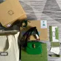 Gucci Bamboo1947 Mini taška s krátkým držadlem 686864 Zelená