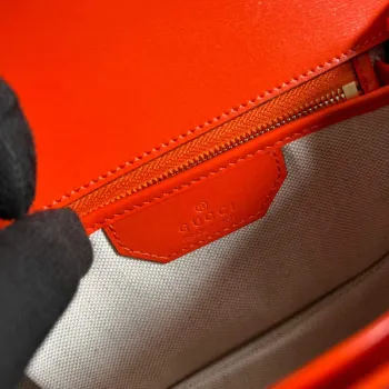 Gucci Bamboo1947 malá taška s horním madlem 675797 Červená