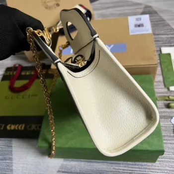 Gucci 693724 Ophidia Malá Taška S Webem Bílá