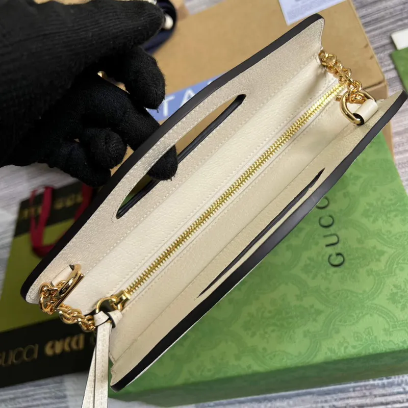 Gucci 693724 Ophidia Malá Taška S Webem Bílá