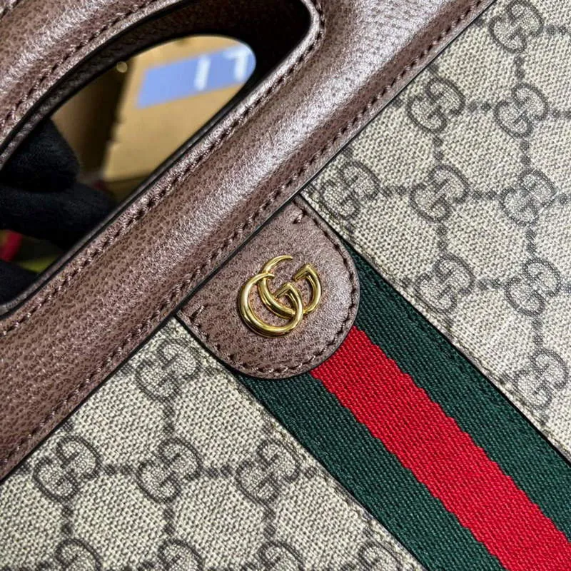 Gucci 693724 Ophidia Malá Taška S Webem Hnědá