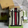 Gucci 598140 Ophidia GG Střední batoh Modrý